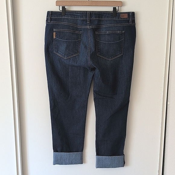 PAIGE Womens 32 Jimmy Jimmy Skinny Cropped Jeans Dark Denim Casual Classic - Picture 5 of 8